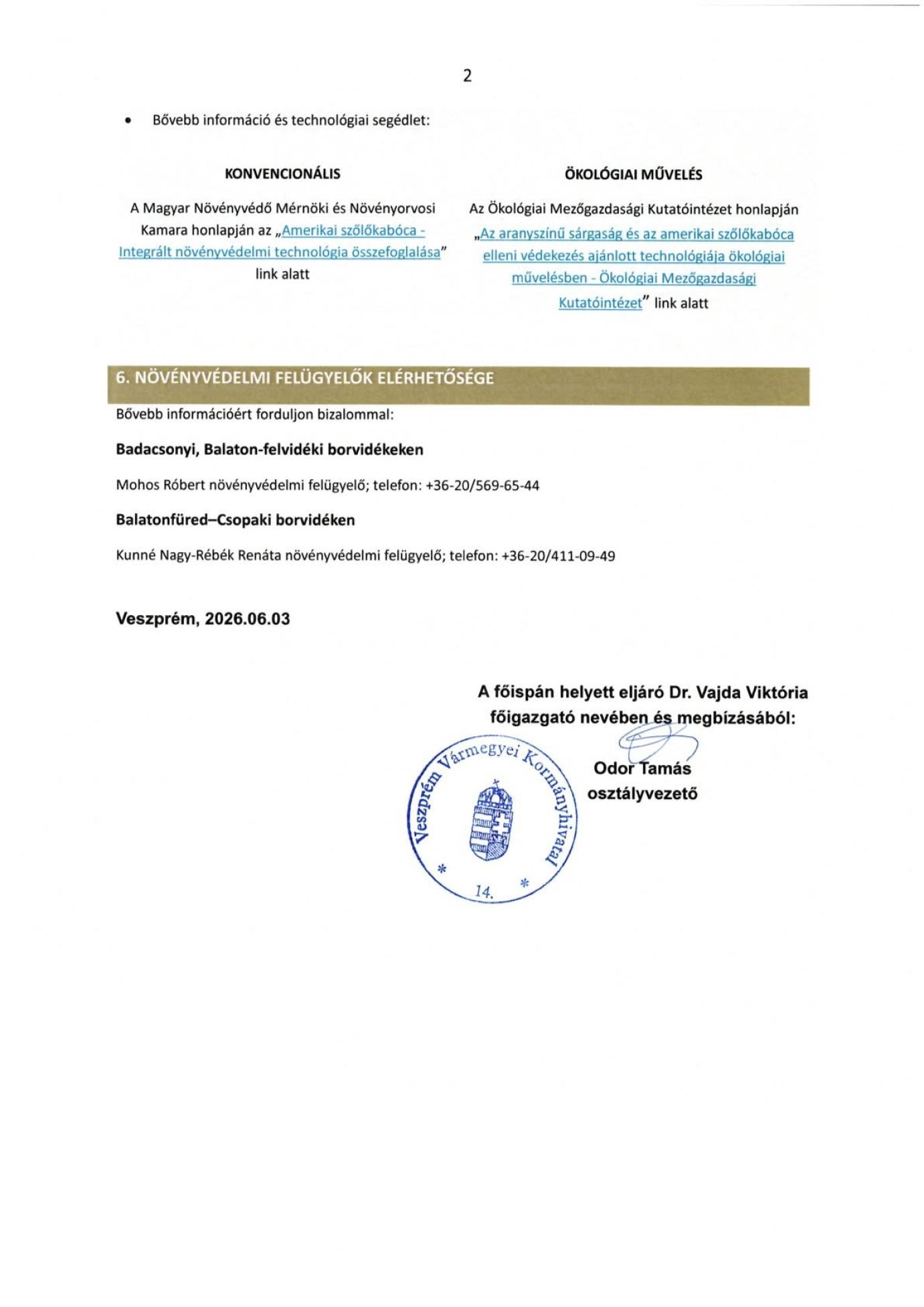 Védekezési felhívás I 2026b